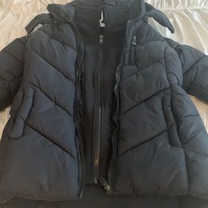 Weatherproof 2 layers quilted jacket Sz large. Black winter jacket